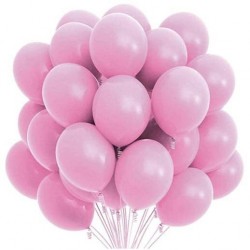 Pembe Baskısız Lateks Balon - 5 Adet