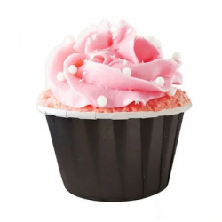 Siyah Cupcake Kek Kapsülü - 8 Adet