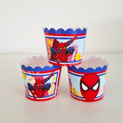 Spiderman Temalı Cupcake Kapsülü 8 Adet