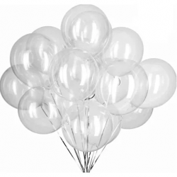 Şeffaf Baskısız Lateks Balon - 5 Adet