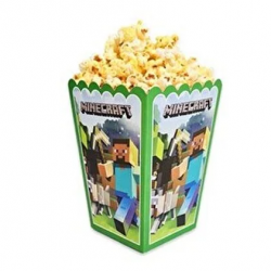 Minecraft Parti Malzemeleri Mısır Popcorn Kutusu - 8 Adet