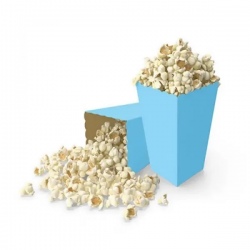 Mavi Popcorn Kutusu - 8 Adet