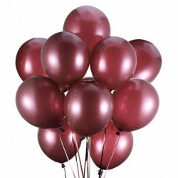 Bordo Baskısız Lateks Balon - 5 Adet