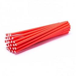 Kırmızı Kağıt Pipet - 25 Adet