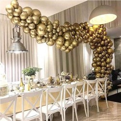 Gold Krom Zincir Balon Seti