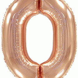 0 Rakam Rose Gold Folyo Balon