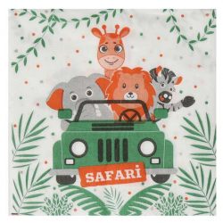 Safari Temalı Doğum Günü Peçetesi