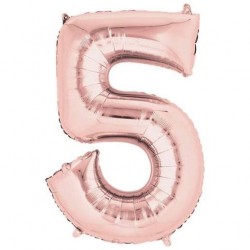 5 Rakam Rose Gold Folyo Balon 76 cm