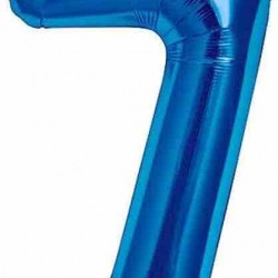 7 Rakam Mavi Folyo Balon 76 cm