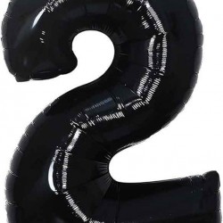 2 Rakam Siyah Folyo Balon - 76 cm 