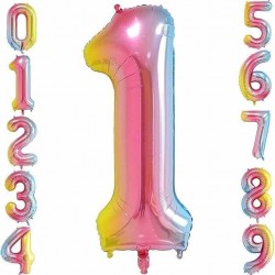 1 Rakam Gökkuşağı Folyo Balon 76 cm 