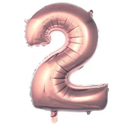 2 Rakam Rose Gold Folyo Balon 76 cm