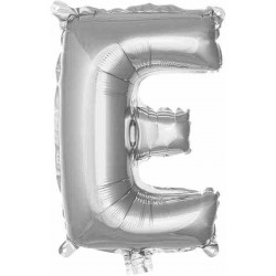 E Harfi Gümüş Folyo Balon 76 cm 
