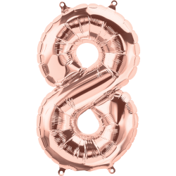 8 Rakam Rose Gold Folyo Balon 76 cm