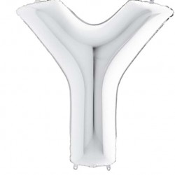 Y Harfi Gümüş Folyo Balon 76 cm 