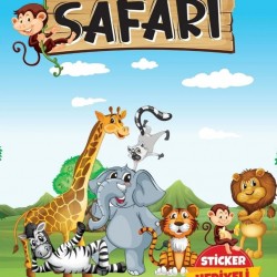 Safari Boyama Kitabı (Çıkartma+Maskeli)