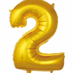2 Rakam Gold Folyo Balon 76 cm
