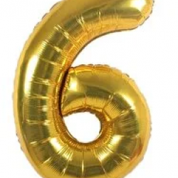 6 Rakam Gold Folyo Balon 76 cm 