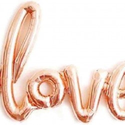 Love Yazılı Rose Folyo Balon