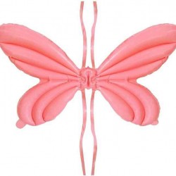 Büyük Boy Pembe Kelebek Kanat Folyo Balon