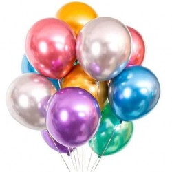 Krom Parlak Balon - 50 Adet