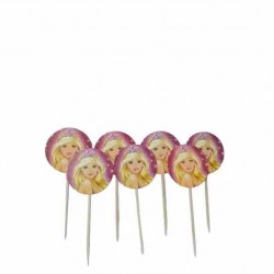 Barbie Doğum Günü Temalı Kürdan Süs 10 Adet