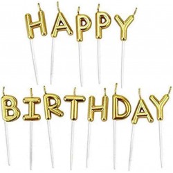 Happy Birthday Altın Pasta Mumu