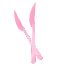 Pembe Plastik Bıçak - 8 Adet