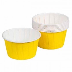 Sarı Cupcake Kek Kapsülü - 8 Adet