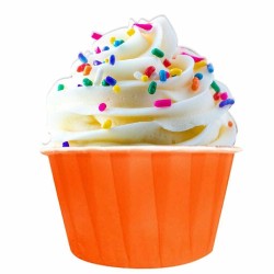 Turuncu Cupcake Kek Kapsülü - 8 Adet