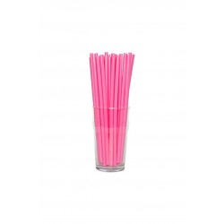Pembe Kağıt Pipet - 25 Adet