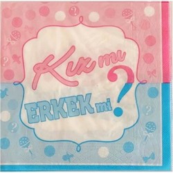 Cinsiyet Belirleme Partisi Kız mı Erkek mi Peçete