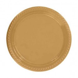 Gold Plastik Tabak 22cm - 8 Adet