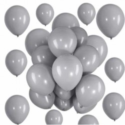 Pastel Gri Baskısız Lateks Balon - 5 Adet