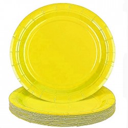 Sarı Karton Tabak - 8 Adet