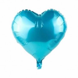Açık Mavi Kalp Folyo Balon - 40 cm