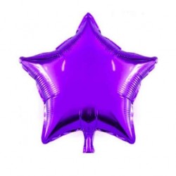 Mor Yıldız Folyo Balon - 40 cm